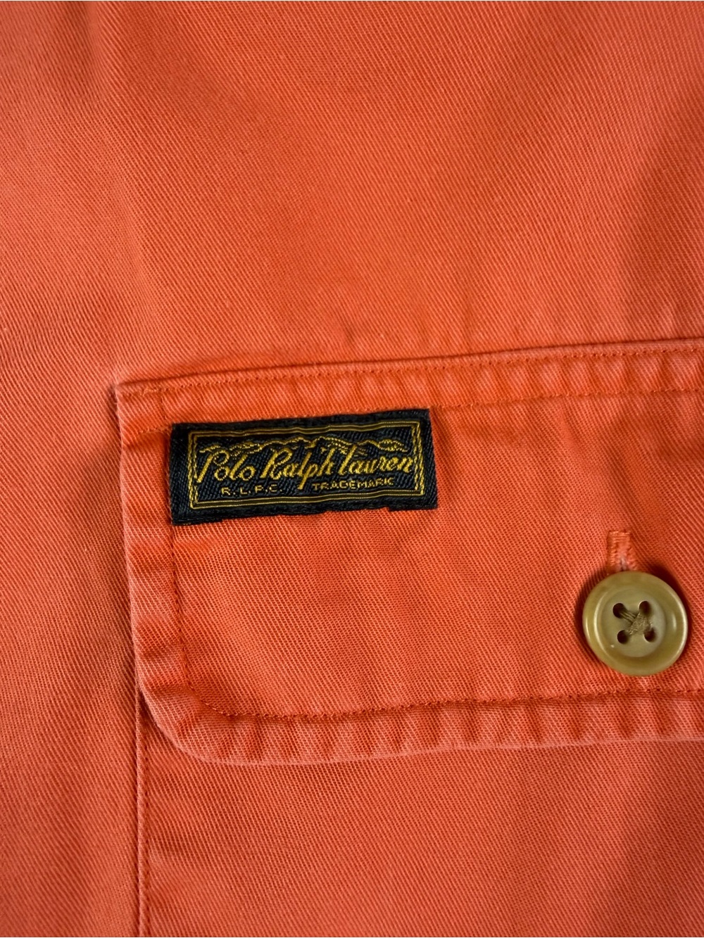 Polo Ralph Lauren Mens 100% Cotton L/S Utility Pockets Shirt Size 2XLT Orange - Picture 4 of 13